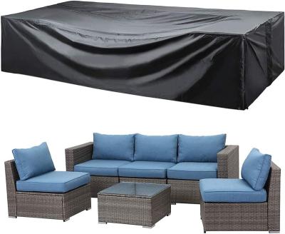 China Outdoor Dustproof Oxford Cloth Modular Seating Cover Waterproof Dustproof With Drawingsting V-Corner Sofa Cover for sale