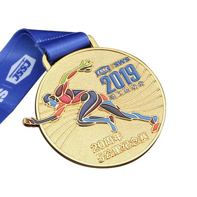 China Sports Event Zinc Alloy 3D Model Soft Enamel Process Custom Sports Cycling Metal Medals for sale