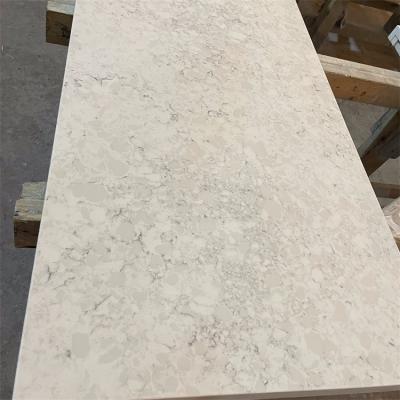 China Modern Natural Looking Artificial Stone For Kitchen White Quartz Stone Slab With Veins for sale