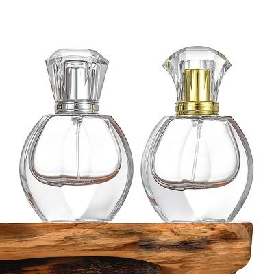 China Cosmetic Ru Star Custom Elegant Empty Round 30ml 50ml 100ml Parfum Glass Bottle For Perfume Packaging for sale