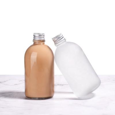 China Beverage Ru Star Popular Fashionable Clear Frosted 150ml Yogurt Jam Kombucha Bottle With Aluminum Lids for sale