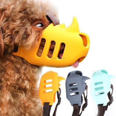 China Sustainable NEW pet Accessories Bite guard Dog Mouth Cover Anti Bite Barking Anti Messy Food Muzzle Pet Small Large Dog Stop Barker Silicone for sale