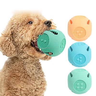 China Sustainable Hot selling Squeaky Dog Balls pet toys for chewing Durable Ball Indestructible ball for dog Training Toys Silicone Pets Feeder for sale