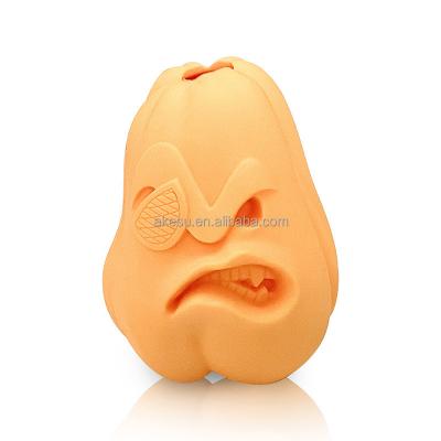 China Sustainable New design Silicone Food Grade Dog Leak Toy Cat Toys Cat Funny pumpkin leaky design Interactive Cat Toy silicone Material for sale