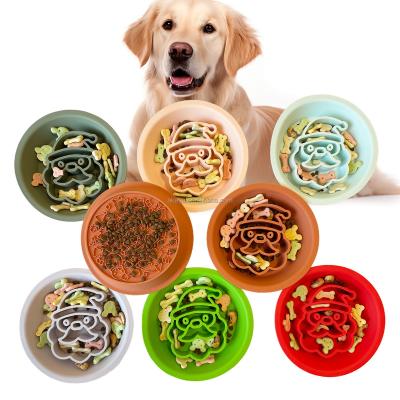 China Sustainable New Christmas 2 in1 bowl Snuffle Mat for Dogs, Silicone Snuffle Mat Lick Mat for Dogs,Lick Mat for Dogs, Slow Feeder Licking Mat for sale