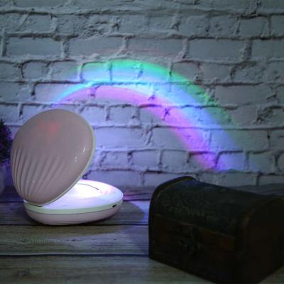 China Rainbow RGB Factory Wholesale Price USB Shell Colorful Projection Lamp Scallop Atmospheres Lamp Rainbow for sale