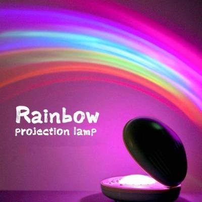 China Multicolor Rainbow RGB Factory Direct Sales Projection Atmosphere Lamp Shell Rainbow Festoon Night Light For Gift for sale