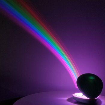 China Best Selling Rainbow RGB Home Room Decoration Led Night Lighting Shell Colorful Projection Rainbow Star Night Light for sale