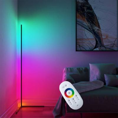 China Factory Direct Sale 140cm Rainbow RGB Dancing Atmosphere RGB Hotel And Villa Decoration Corner LED Floor Lamp for sale