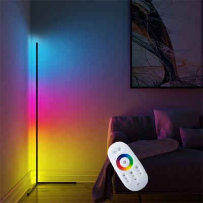 China Factory direct sales140cm Rainbow RGB Triangle Standing Indoor Corner Decoration RGB LED Floor Lamp for sale