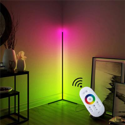 China Rainbow RGB Drop Shipping Modern RGB Triangular Standing Floor Lamp for Bedroom Sofa Corner Decoration LED Decoration for sale