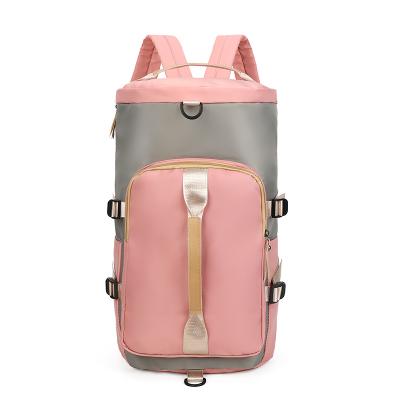 China Fashion Large Capacity Travel Fitness Backpack With Shoes Compartment Multifunctional Outdoor Sport Gym Waterproof Bag For Women for sale