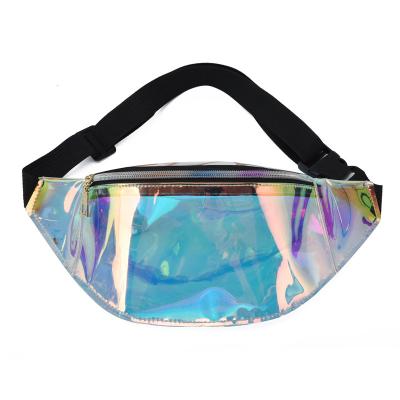 China Water Proof Holographic Waist Bag Hologram Travel Women Fanny Pack Hologram Travel Waist Bag Transparent Bum Hip Pouch Money Phone Holder for sale