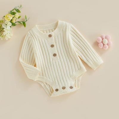 China Baby Boy Soft Cozy Sweater Knit Oversized Romper Onesie Pullover Sweatshirt Autumn Winter Warm Clothes Outfits Newborn for sale