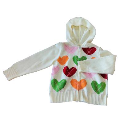 China Autumn Winter Clothing Children Love Lovely Babies Knitted Cardigan Kids Cotton Sweater Anti-Shrink for sale