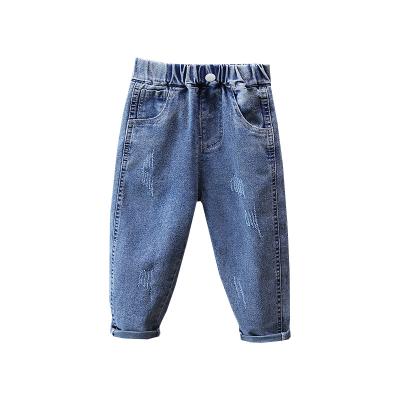 China New Spring Autumn Kids Pants Trousers Cotton Wholesale Anti-shrink Denim Baby Boy Casual Jeans for sale