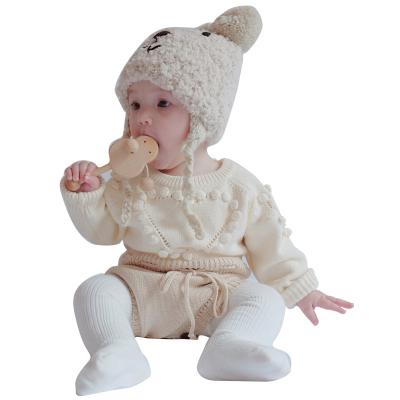 China 2023 Hot Supplier Baby Suit Cotton Baby Clothes Set Anti Shrink Chunky Knit Sweater Baby Gift Suits Clothing Set for sale