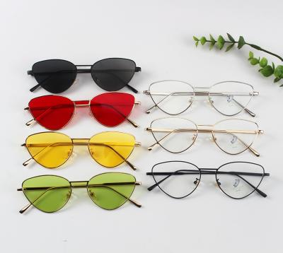 China Designer Eyewear Colorful Women Retro Small Cat Eye Sun Glasses Sexy Cat Eye Brand Vintage Cateye Sunglasses for sale