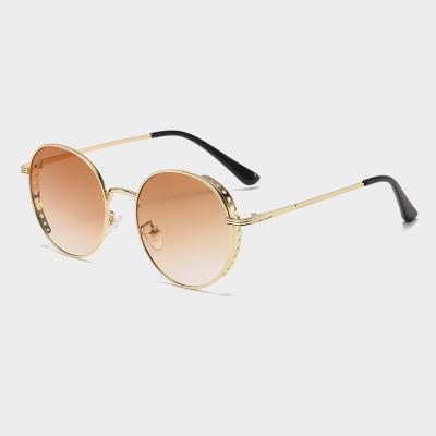 China Fashion Sunglasses Hip-pop Punk Sunglasses Round Round Lens Women Sunglasses Men's Trendy Glasses for sale