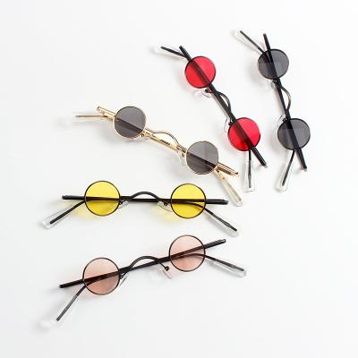 China Small Round Sunglasses Fashionable Metallic Round Street Shot Sunglasses for sale