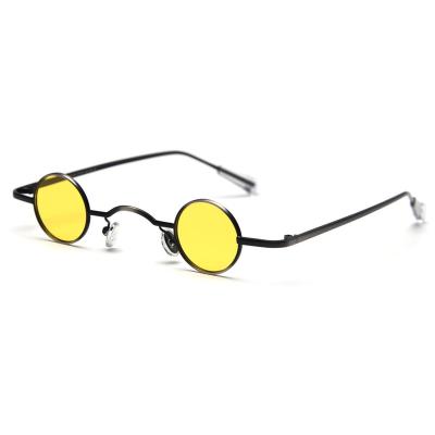 China Retro popular unisex classic vintage steam quality small round shape sunglasses for sale