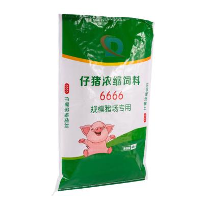 China Recyclable Durable Using Low Price Shopping PP Woven Packing Bags Sack For Feed for sale