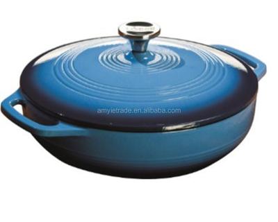 China Sustainable Color EC3CC33 Enameled Cast Iron Covered Casserole Caribbean Blue for sale