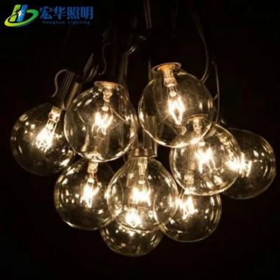 China Weeding Or Outdoor Garden Decoration G40 Globe Bulb Light E12 E14 Christmas Scallop String Lights for sale