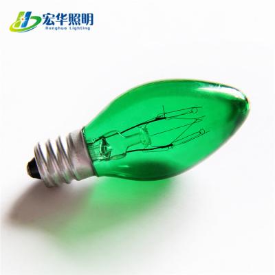 China C7 10W 230V E12 Incandescent Candle C7 10W 230V E12 Vintage Candle Light Bulb Aluminum/Brass Colored Edison Light Bulb for sale