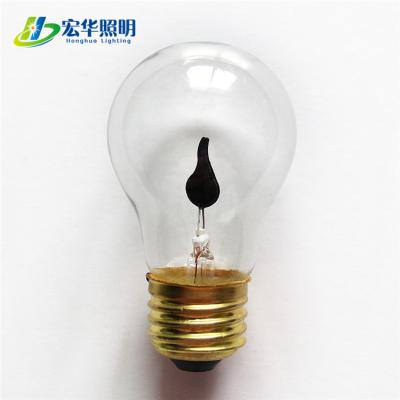 China Clear G45 E27 3W High Bright Led Glass Cover Flicker Flame Light Bulb for sale