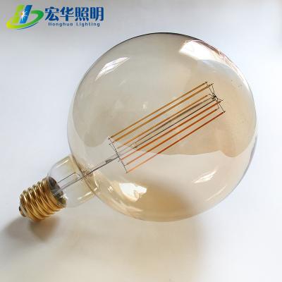 China Super Bright Amber Glass Vintage Edison Glass G200 E40 6W 8W Style Led Light Bulb for sale