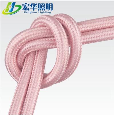 China Lightweight Textile Pendant Braided Colorful Fabric Cable Electric Wire Wholesale for sale