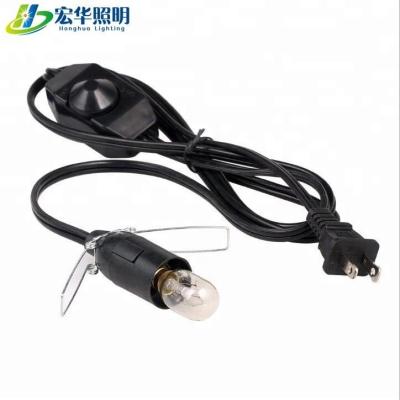 China UK home appliance E12 E14 base bulb holder incandescent salt lamp power cord for sale for sale