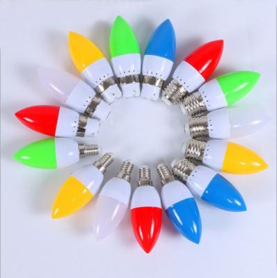 China Aluminum-plastic C35 E14 3W 6500k tricolor colorful led globe light bulb for sale for sale