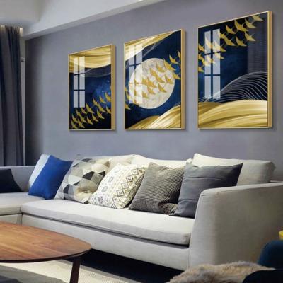 China Abstract Porcelain Crystal Decoration Modern Framed Oil Print High Quality Digital Painting for sale