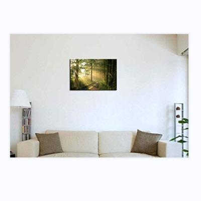 China DecorationTrees Modern Painting Forest Wall Art Modern Canvas Morning Spring Misty Home Landscape Painting for sale