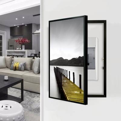 China Modern Contemporary Electric Meter Box Painting Crystal Porcelain Wall Art Abstract Decorative Painting for sale