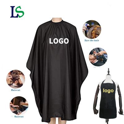 China Adjustable Size Logo Dress Beauty Haircut Hairdressing Barber Hairdressing Hair Cape Wholesale Waterproof Custom Made Salon for sale