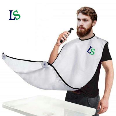 China Size Factory Price Adjustable Waterproof Shaving Grooming Men White And Black Beard Shaving Apron for sale