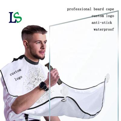 China Size Adjustable High Quality Custom Logo Anti-Stick Bathroom Trimming Waterproof Beard Bib for sale