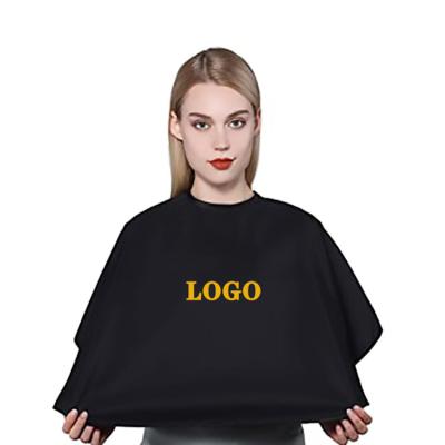 China Makeup Customized Logo Black Salon Cape Hairdresser Beauty Bib Women Makeup Apron for sale