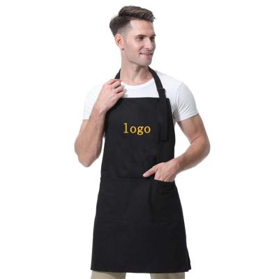 China Wholesale Size Adjustable Unisex Waterproof Design Customized Logo Women Polyester Kitchen Apron for sale