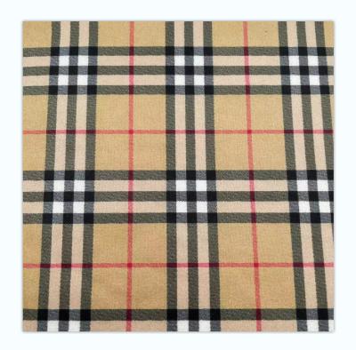 China Fuse No MOQ Stock Customized Plaid Polyester Elastic Sublimation Suede Custom Digital Printed Fabric For Coat for sale