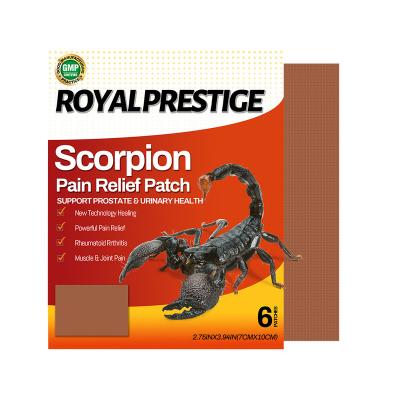 China Prestige 6Pcs/1Bag Royal Scorpion Chinese Tratitional Med Neck Massage For Pain Plaster For Joints Relief Plaster Pain Patch 6033321 for sale