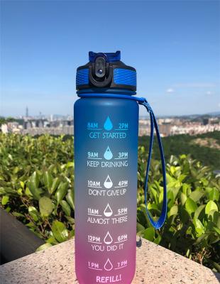 China Portable reusable 32 oz custom sealed sports water bottle sustainable with handle and strap for fitness workouts. for sale