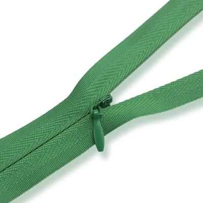 China #3 Polyester Nylon Nylon Tape Narrow End Hide Zipper For Dress for sale