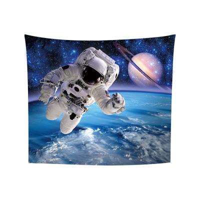 China Classic Astronaut Tapestry Space Galaxy Tapestry Astronauts Earth Saturn Blue Wall Decor For Bedroom Living Room Home for sale