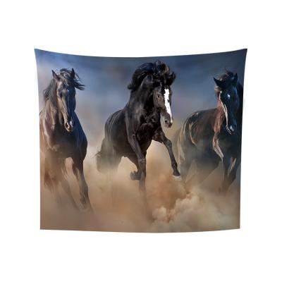 China Chic Wild Animal Tapestry Horse Tapestries Pediment Kids Classic Courier Running Wall Hanging For Bedroom Dorm Home Decorations for sale