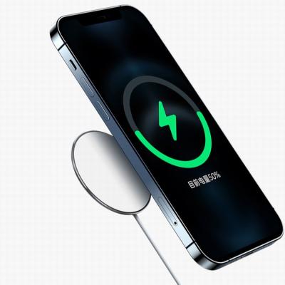 China 2020 mini mobile phone ultra thin 15W portable fast charging magnetic wireless charger for iphone12 for sale