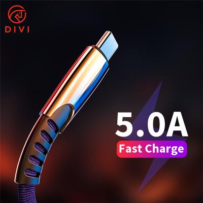 China SR DIVI 5A USB C Data Cable Reversible Cable Type USB to Type-C Fast Charging Cable USB C Data Cable for Samsung S9 for sale